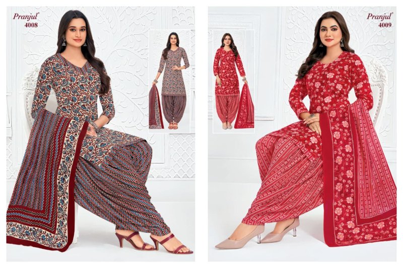 Priyanshi Vol 40 By Pranjul Printed Cotton Dress Material